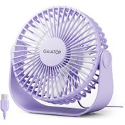 Resim Sessiz Ve Taşınabilir Usb Masa Vantilatörü 3 Hız Ve Mor, 