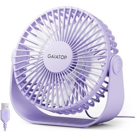 Resim Sessiz Ve Taşınabilir Usb Masa Vantilatörü 3 Hız Ve Mor, 