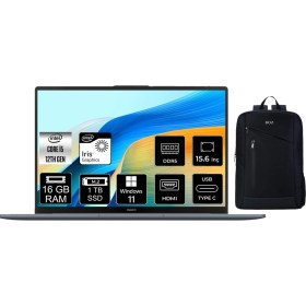 Resim Huawei Matebook D16 2024 Intel Core I5 12450H 16GB 1tb SSD Windows 11 Pro 16" IPS Taşınabilir Bilgisayar + Boz Çanta 