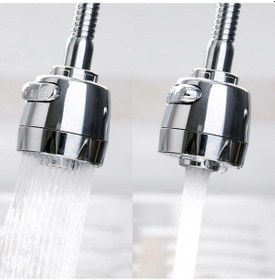 Resim Esnek 2 Fonksiyonlu Oynar Başlıklı Spiral Mutfak Musluk Başlığı 