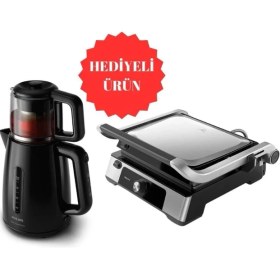 Resim Philips Hd6301/90 2200 W Tost Makinesi + Hd7301 Çay Makinesi Li 