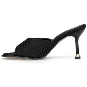 Resim Elit Zks57 Kadın Topuklu Terlik Siyah 
