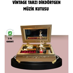 Resim İlkyaz Fashion Balerinli Müzikli Takı Kutusu Piyano Tasarım Kız Çocuk Hediyelik ILKYZ-KRGRS34 