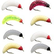 Resim 25 Adet Biyonik Ekmek Kurdu Yem Silikon Yapay Yemler Kurtçuk Yumuşak Solucan Swimbait - 25pcs-beyaz 