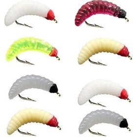 Resim 25 Adet Biyonik Ekmek Kurdu Yem Silikon Yapay Yemler Kurtçuk Yumuşak Solucan Swimbait - 25pcs-beyaz 