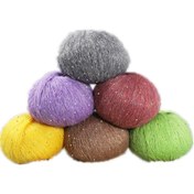Resim 50g 450m/492yd İnce Yumuşak Pullu İplik Örgü İpliği Tığ İle Puf DIY Örgü 40% Akrilik 30% 30% Rayon Moda Yumuşak Dantel Yün İplik Kazak Şal Boncuk İplikleri 