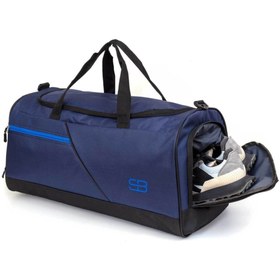 Resim Solo Bag Ayakkabı Gözlü Termoslu Büyük Boy Unisex Lacivert Spor Fitness Ve Seyahat Çantası 