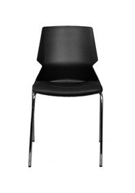 Resim Mora Siyah Deri Çalışma Koltuğu Ayarlanabilir Yükseklik Metal Ayaklı Ergonomik Ofis Sandalyesi Siyah 