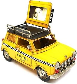 Resim Dekoratif Metal Araba Çerçeveli ve Kumbaralı 