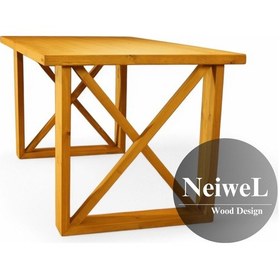 Resim Neiwel Vean Doğal Ahşap Toplantı Masası x 80 x 180 Açık Ceviz 