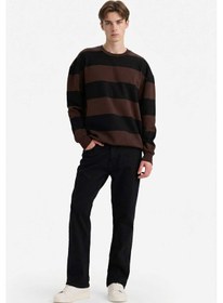 Resim Defacto Boxy Fit Bisiklet Yaka Çizgili Sweatshirt A9066ax25aubn192 Kahve-bn192 
