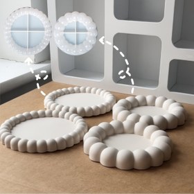 Resim Silikon Kabarcık Kalıbı DIY El Sanatları için - Çoklu Bölümlü Yuvarlak Reçine Döküm Kalıpları, Beton Mum Tutucuları, Depolama Kapları ve Dekoratif Kabarcıklar için Mükemmel, El Sanatları Kalıpları | Dekoratif Kabarcıklar | Dayanıklı Silikon 