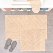 Resim Nuvomon Way 2'li Banyo Paspası - Bej - 60x100 cm + 50x60 cm 