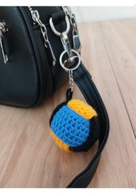 Resim Örgü Amigurumi Top Anahtarlık 