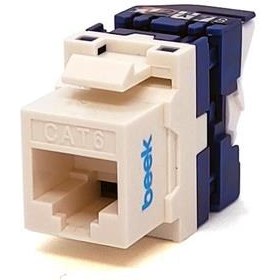 Resim Beek Bn-Kj6-U2 Cat6 Utp 180 Degree Rotating Toolless Keystone Jack (Döndürmeli Tip Sonlandırma Aparatına Sahip (Legrand Stili)) 