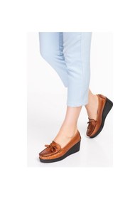 Resim Artı-Artı014-14505 Hakiki Deri Ortopedik Kadın Platform Topuk Aya 