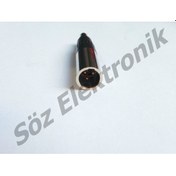 Resim 3 Pin Mini Xlr Canon Kablo Tipi Erkek ( 1 Paket 5'Li ) 
