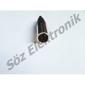 Resim 3 Pin Mini Xlr Canon Kablo Tipi Erkek ( 1 Paket 5'Li ) 