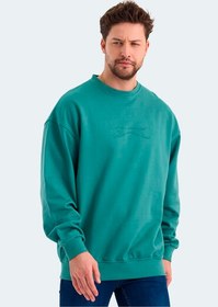 Resim VADIK Oversize Erkek Sweatshirt Yeşil 