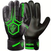 Resim Unisex-Yetişkin Kaleci Eldivenleri, Solunabilir Futbol Koruyucu, 4mm Lateks Avuç, Dokusuz Kauçuk Kumaş, Dikiş Kapatma ile, Elle Yıkama, Parmak Koruma Olmadan 