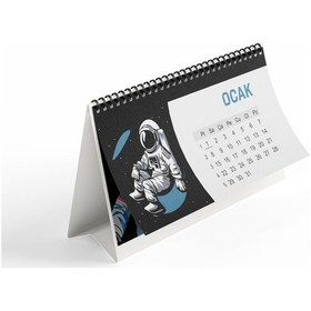 Resim Astronot Temalı Poster Masaüstü Takvimi-2221 