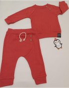 Resim Baby Cool Design Fitilli Düğmeli Ikili Takım - Fitilli, Düğme Detaylı Cotton Bebek 2'li Takım. 6-18 Ay 