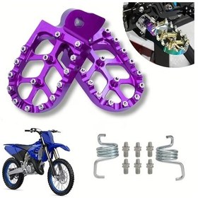 Resim Hightower Mor Motosiklet Ayaklıkları - Kaymaz Tutuş, Çok Amaçlı Mor Pedallar 