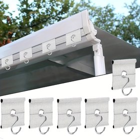 Resim 12 Adet Paslanmaz Çelik Karavan Tente Kancaları - Boru Halkalarına Uyar, Karavanlar ve Aksesuarları için Mükemmel 