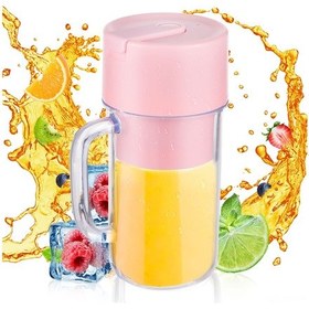 Resim Konesam 340ml Usb Şarjlı El Blenderi - Taşınabilir Meyve Juicer, Ip67 Su Geçirmez, 1200mah Pil, Pembe 