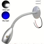 Resim Boatshop1 1 Adet Mryc Esnek Kaz Boyunlu Led Spot Işık 3w Simli Beyaz Ve Mavi Işık Dokunmatik Anahtarlı Kısılabilir Renk Sıcaklığı Rv Karavan Seyahat Römorku Tekne 