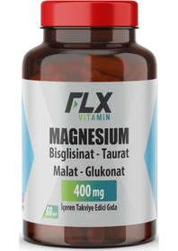 Resim Flx Magnezyum Bisglisinat Malat Taurat Glukonat 400 Mg 60 Tablet 
