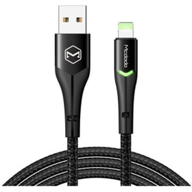 Resim Mcdodo CA-7843 Usb to Lightning Işıklı Data ve Şarj Kablosu 3A 1.8m Siyah 