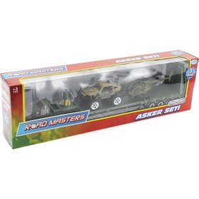 Resim Tır Arazi Aracı ve Helikopterli Metal Askeri Araç Seti 