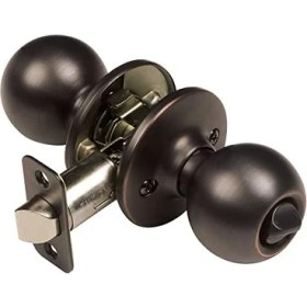 Resim 791590 Top 2 Yönlü Ayarlanabilir Kapı Tokmağı, Yağ Ovuşturdu Bronz, Gizlilik/yatak ve Banyo 