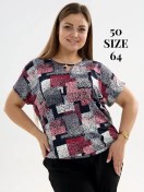 Resim Peri Stils Şık Büyük Beden Bluz 446920055 Gri 