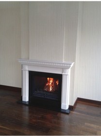 Resim Georgian White Model Odunlu Şömine 