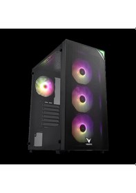 Resim Vento Vg3400s Mid Tower, 750w 80+ Siyah, Temperli Cam, Rgb, Atx Gamıng Kasa 