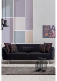 Resim Modalife Bendis Üçlü Salon Oturma Odası Kanepe Antrasit 