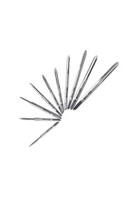 Resim 10 Adet Mini Spiral Flüt Musluklar Setleri Metrik Düz Flüt Kaba Iplik Saatler İçin Dokunarak, M1-m3.5 