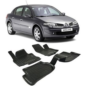 Resim Renault Megane 2 Araca Özel 3D Havuzlu Paspas Gold 