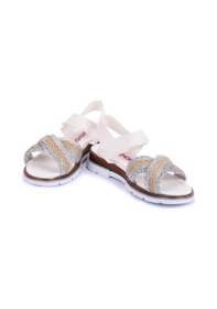 Resim Kiko Kids Ortopedik Kız Çocuk Sandalet Şb 2843-47 Beyaz - Gümüş 