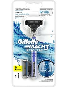 Resim Gillette Mach 3 Start Aqua Grip Tıraş Bıçağı + Yedek Bıçak 2'li 
