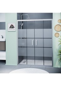 Resim Vesta D400 İki Duvar Arası 2 Sabit 2 Sürgü Duşakabin Parlak Profil Kumlu Cam H: 190 Cm Diğer 