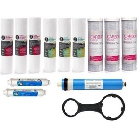 Resim Su Arıtma Filtresi 12 Adet 2 Yıllık Filtre Seti Avantajlı Paket Vontron Membran Nsf Tatlandırıcı 