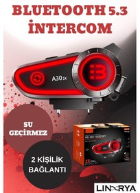 Resim Blıc A30 2x Bluetooth Eşleşmeli Motosiklet Kask Kulaklığı Intercom Kulaklık 
