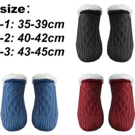 Resim Ulzyvf Kalın Tabanlı Ev Terliği Çorap - Kaydırmaz, Sıcak Tutan, Erkek Kadın İçin 