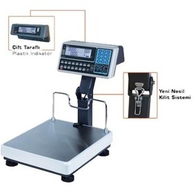 Resim Tem Egeb 150 KG Çift Taraflı Çift Akü 35*40 Baskül 