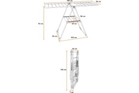 Resim Ironika Stella Full Alüminyum Paslanmaz Çamaşır Kurutmalık Askısı 