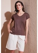Resim Lela Bayan Bluz 5862000 KAHVE 