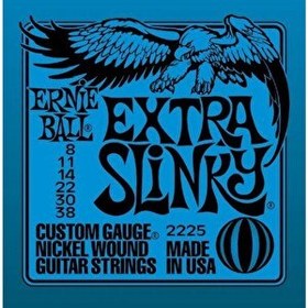 Resim Ernie Ball P02225 Extra Slinky Nickel Wound 008-038 Elektro Gitar Teli 